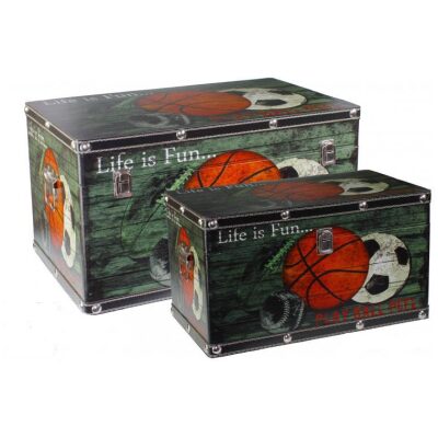 CAJA GRANDE PELOTAS DEPORTES VARIOS