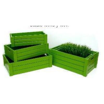 CAJON MADERA VERDE JARDINERIA PQÑO.