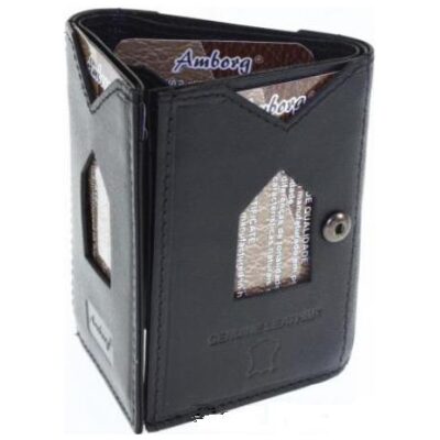 CARTERA TARJETERO VENTANA AMBORG MARRON
