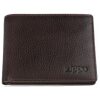 CARTERA TARJETERO ZIPPO MARRON PESPUNTES