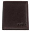 CARTERA ZIPPO VERTICAL MARRON PESPUNTES