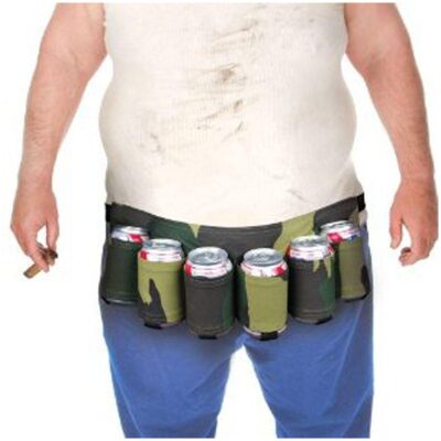 CINTURON LATAS CERVEZA CAMUFLAJE
