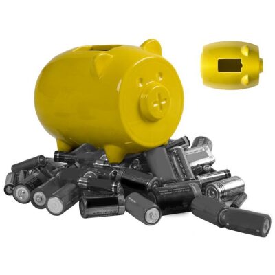 CONTENEDOR RECICLAJE PILAS MOD. CERDITO AMARILLO