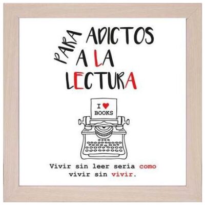 CUADRO LUMINOSO 21X21 ADICTOS A LA LECTURA