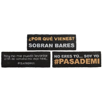 FELPUDO 75X25 FRASES 1 UNID. (3 MOD)