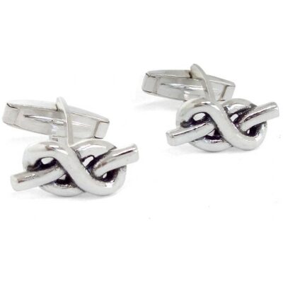 GEMELOS PLATA NUDO DOBLE