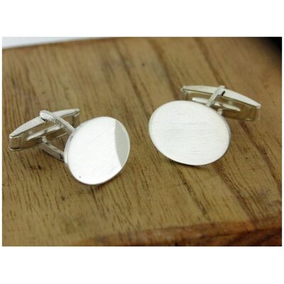 GEMELOS PLATA OVAL 20x15 PARA GRABAR NOMBRE