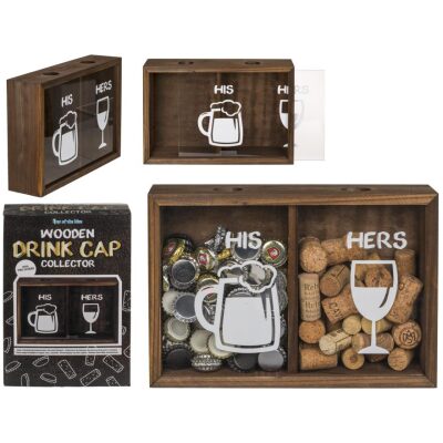GUARDA CHAPAS O TAPONES CAJA MADERA