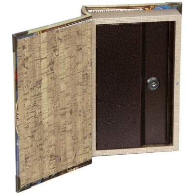 HUCHA CAJA FUERTE  24X16 LIBRO MAPAMUNDI MARRON - Imagen 2