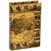 HUCHA CAJA FUERTE  24X16 LIBRO MAPAMUNDI MARRON