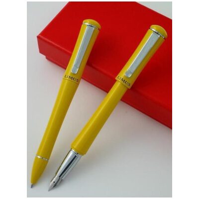 JGO. PLUMA+BOLIGRAFO LIMUS AMARILLO FINO