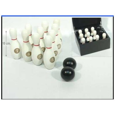 JUEGO BOLOS 10 CM. CAJA MADERA