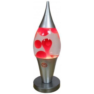 LAMPARA LAVA OVAL ROJA