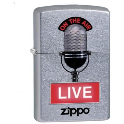 MECHERO ZIPPO MICROFONO RETRO