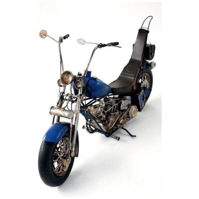 METAL MOTO HARLEY AZUL 41X24 CM.