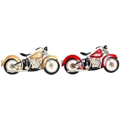 METAL PARED MOTO 98X49 ROJA O DORADA