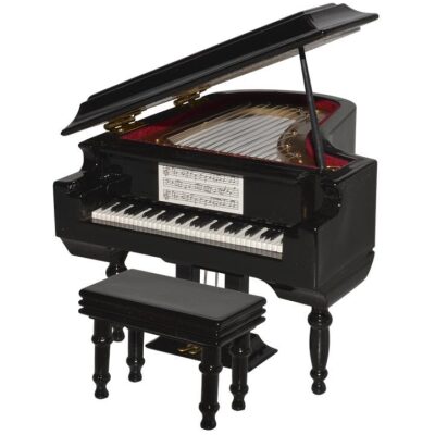 MINIATURA MUSICAL PIANO COLA NEGRO (CAJA MUSICA)