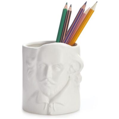 PORTABOLIGRAFOS CERAMICA BLANCO SHAKESPEARE - Imagen 2
