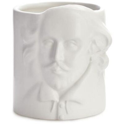 PORTABOLIGRAFOS CERAMICA BLANCO SHAKESPEARE