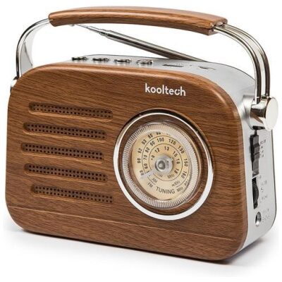 RADIO BLUETOOHT+USB JAZZ EFECTO MADERA DIAL REDOND