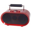 RADIO+ALTAVOZ BLUETOOTH+USB OVALADA ROJA O NEGRA