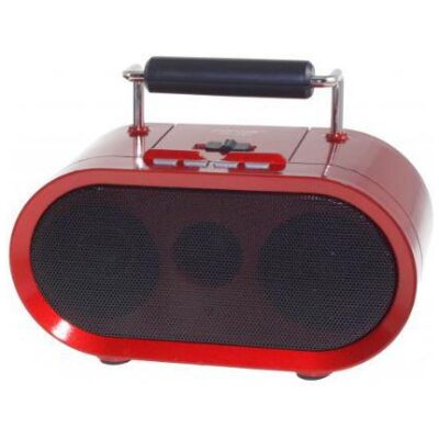 RADIO+ALTAVOZ BLUETOOTH+USB OVALADA ROJA O NEGRA