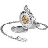 RELOJ BOLSILLO CUERDA ESF. BLAN DOBLE TAPA PLATA