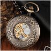 RELOJ BOLSILLO CUERDA ARO MADERA NUMEROS ARABES - Imagen 2