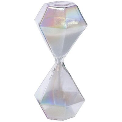 RELOJ MESA 15 CM. PRISMA ARENA BLANCA O NEGRA