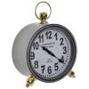 RELOJ MESA 25 CM. REDONDO PATAS DORADAS