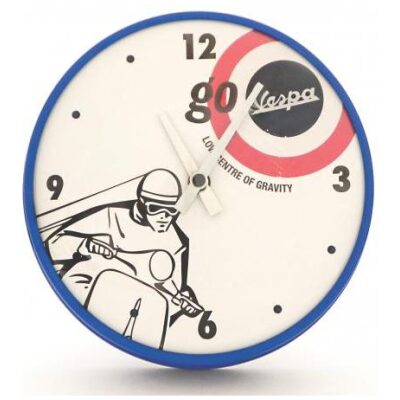 RELOJ PARED VESPA AZUL CHICO