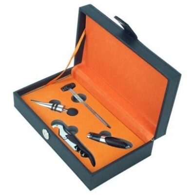 SET VINO 4 PZAS. RECTANGULAR INT. NARANJA