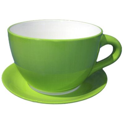 TAZA VERDE XXL CON PLATO