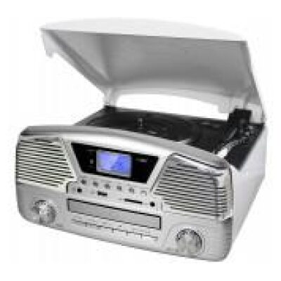 TOCADISCOS RETRO PLATA+ CD+RADIO DIGITAL+USB+SD+GR