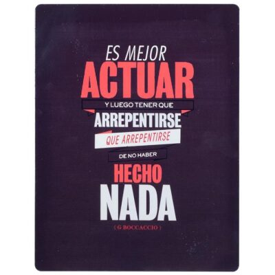 PLACA METAL 33X25 ACTUAR-NADA