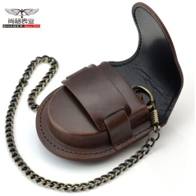 FUNDA CUERO CON CADENA PARA  RELOJ BOLSILLO 2 COL. - Imagen 3