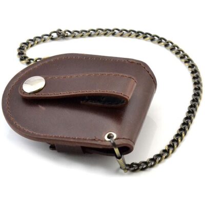 FUNDA CUERO CON CADENA PARA  RELOJ BOLSILLO 2 COL. - Imagen 4