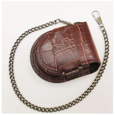 FUNDA CUERO CON CADENA PARA  RELOJ BOLSILLO 2 COL. - Imagen 5