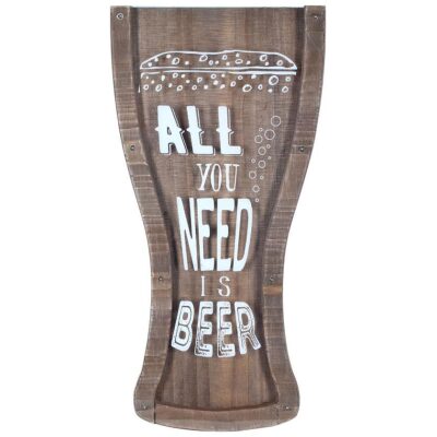 RECIPIENTE CHAPAS CERVEZA VASO MADERA