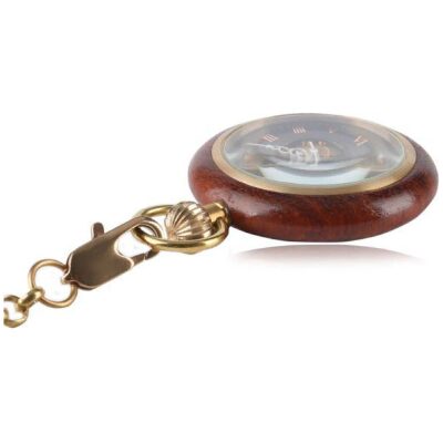 RELOJ BOLSILLO CUERDA CAJA MADERA ESFERA NG o BL - Imagen 3