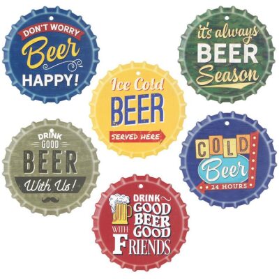 POSAVASO 16 CM  1 UNID. TAPON CERVEZA SURTIDOS