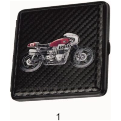 PITILLERA MOTO RETRO SIMIL CARBONO 4 MOD. - Imagen 2
