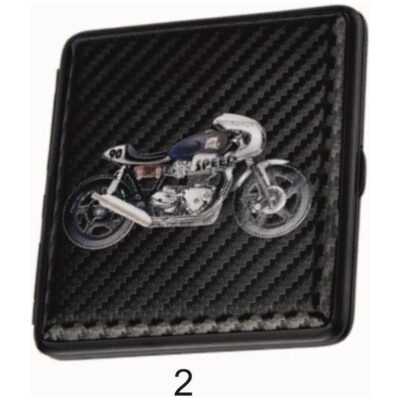 PITILLERA MOTO RETRO SIMIL CARBONO 4 MOD. - Imagen 3