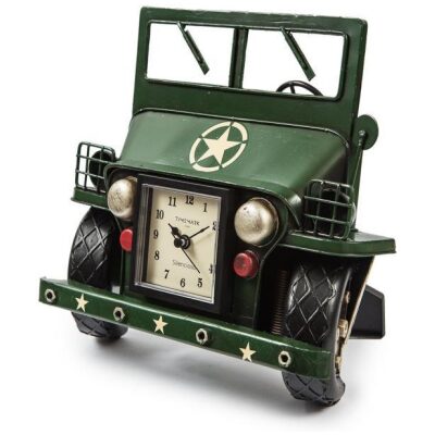 RELOJ DE MESA FRENTE JEEP MILITAR