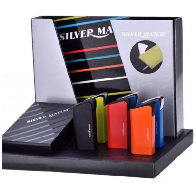 MECHERO TURBO AZUL SILVER MATCH COL. SURTIDOS - Imagen 2