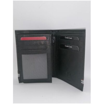 CARTERA PIEL VERTICAL CON BANDA NEGRA O MARRON - Imagen 2
