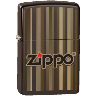 MECHERO ZIPPO  BROWN STRIPES DESING