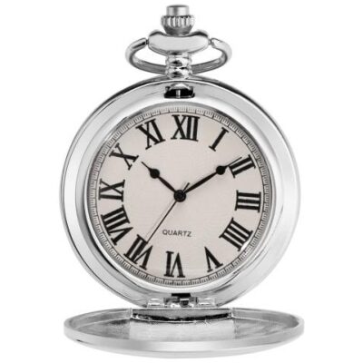 RELOJ BOLSILLO QUARZO TAPA LISA Nº ROMANOS - Imagen 2
