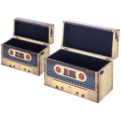 SET 2 CAJAS RETRO TELEVISOR 24X16 Y 20X14 CM - Imagen 2