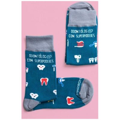 CALCETINES ODONTOLOGO CON SUPER PODERES